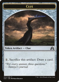 Clue Token (012) - Shadows over Innistrad (SOI) #12 - Token Magic: The Gathering Trading Card