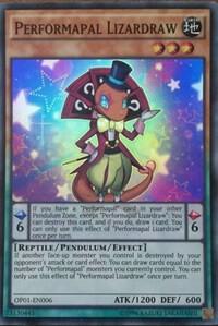 Performapal Lizardraw trading card from OTS Tournament Pack 1 Performapal Lizardraw - OTS Tournament Pack 1 YuGiOh trading card