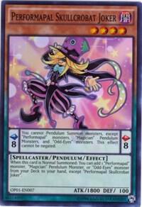Performapal Skullcrobat Joker trading card from OTS Tournament Pack 1 Performapal Skullcrobat Joker - OTS Tournament Pack 1 YuGiOh trading card