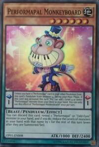 Performapal Monkeyboard - OTS Tournament Pack 1 (OP01) #OP01-EN008 - Super Rare YuGiOh Trading Card