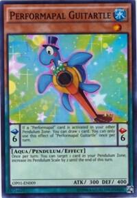 Performapal Guitartle trading card from OTS Tournament Pack 1 Performapal Guitartle - OTS Tournament Pack 1 YuGiOh trading card