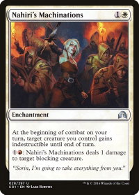 Nahiri's Machinations - Shadows over Innistrad (SOI) #28 - Uncommon Magic: The Gathering Trading Card