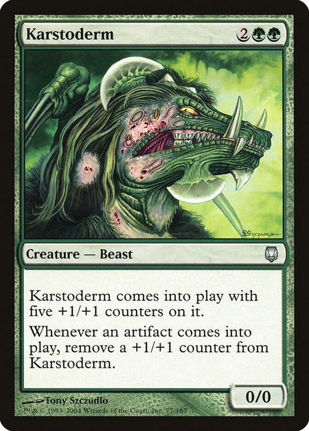 Karstoderm - Darksteel Magic: The Gathering trading card