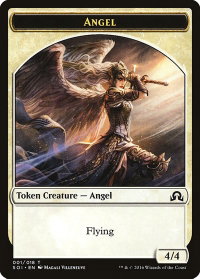 Angel Token - Shadows over Innistrad (SOI) #1 - Token Magic: The Gathering Trading Card