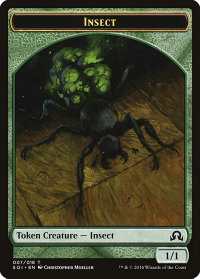 Insect Token - Shadows over Innistrad (SOI) #7 - Token Magic: The Gathering Trading Card
