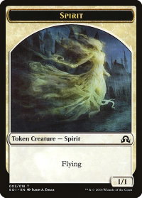 Spirit Token - Shadows over Innistrad (SOI) #3 - Token Magic: The Gathering Trading Card