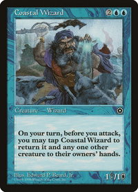 Coastal Wizard - Portal Second Age (P02) #34 - Rare Magic: The Gathering Trading Card