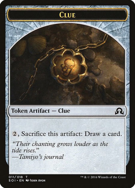 Clue Token (011) - Shadows over Innistrad Magic: The Gathering trading card