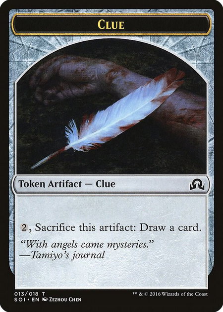 Clue Token (013) - Shadows over Innistrad Magic: The Gathering trading card