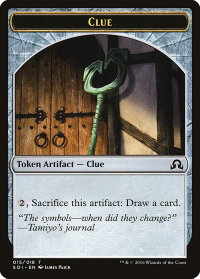Clue Token (015) - Shadows over Innistrad (SOI) #15 - Token Magic: The Gathering Trading Card