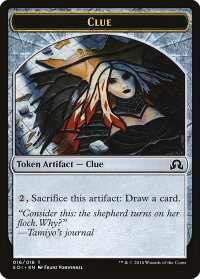 Clue Token (016) - Shadows over Innistrad (SOI) #16 - Token Magic: The Gathering Trading Card