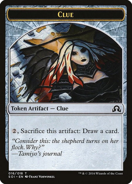 Clue Token (016) - Shadows over Innistrad Magic: The Gathering trading card