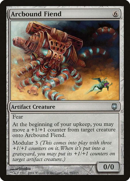 Arcbound Fiend trading card from Darksteel Arcbound Fiend - Darksteel Magic: The Gathering trading card