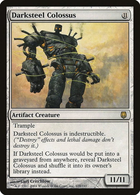 Darksteel Colossus trading card from Darksteel Darksteel Colossus - Darksteel Magic: The Gathering trading card