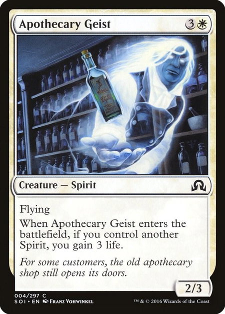 Apothecary Geist trading card from Shadows over Innistrad Apothecary Geist - Shadows over Innistrad Magic: The Gathering trading card