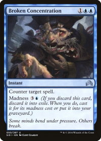 Broken Concentration - Shadows over Innistrad (SOI) #50 - Uncommon Magic: The Gathering Trading Card