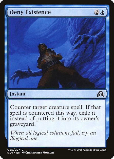 Deny Existence trading card from Shadows over Innistrad Deny Existence - Shadows over Innistrad Magic: The Gathering trading card