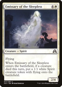 Emissary of the Sleepless - Shadows over Innistrad (SOI) #17 - Common Magic: The Gathering Trading Card