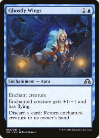 Ghostly Wings - Shadows over Innistrad (SOI) #66 - Common Magic: The Gathering Trading Card