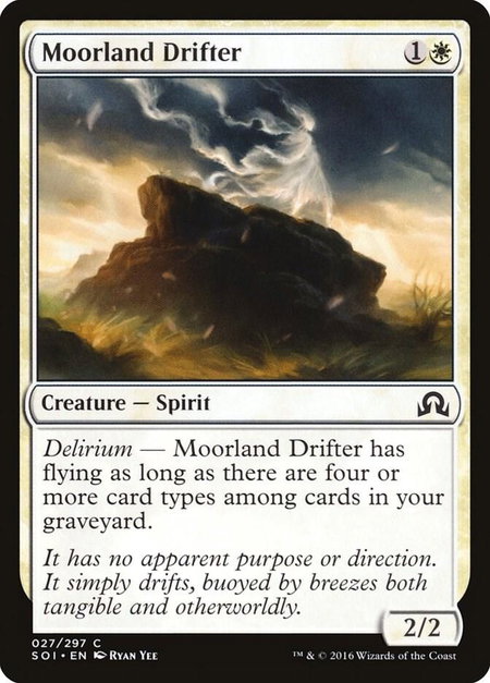 Moorland Drifter trading card from Shadows over Innistrad Moorland Drifter - Shadows over Innistrad Magic: The Gathering trading card
