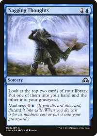 Nagging Thoughts - Shadows over Innistrad (SOI) #74 - Common Magic: The Gathering Trading Card