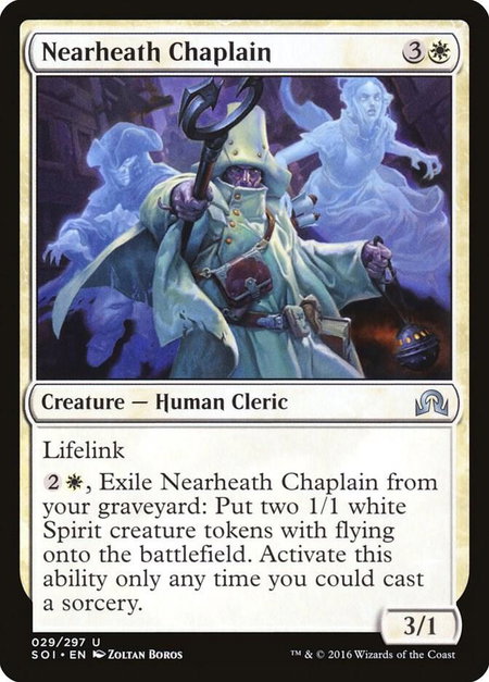 Nearheath Chaplain - Shadows over Innistrad Magic: The Gathering trading card