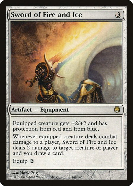 Sword of Fire and Ice - Darksteel Magic: The Gathering trading card