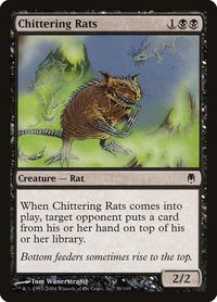 Chittering Rats - Darksteel (DST) #39 - Common Magic: The Gathering Trading Card
