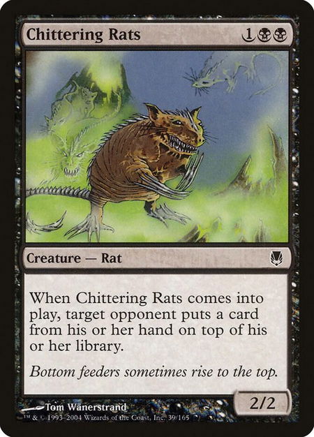 Chittering Rats trading card from Darksteel Chittering Rats - Darksteel Magic: The Gathering trading card