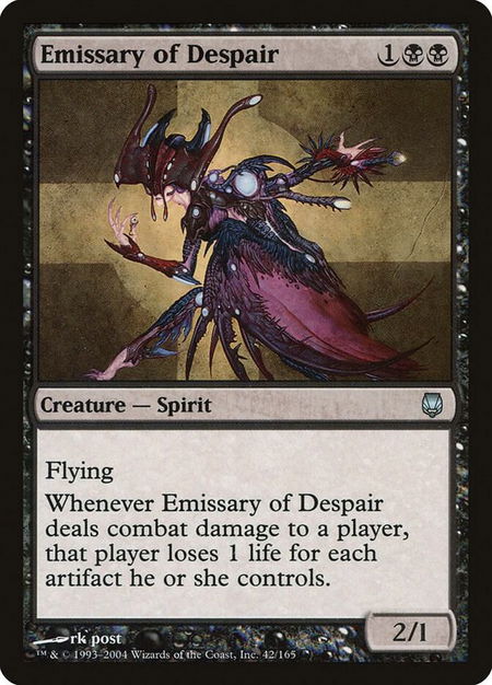 Emissary of Despair - Darksteel Magic: The Gathering trading card