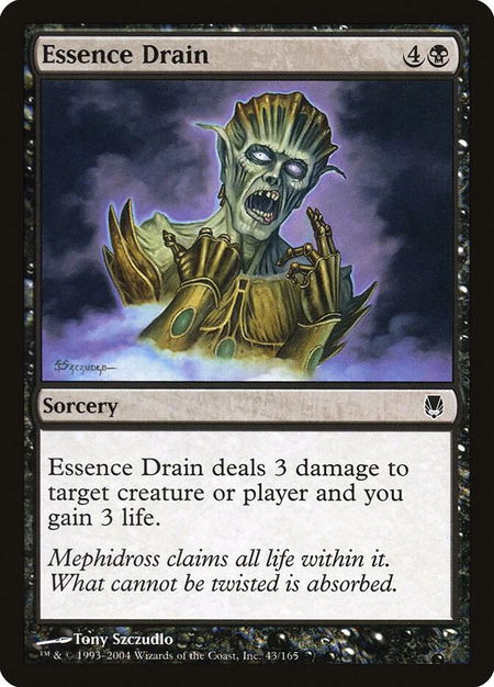 Essence Drain trading card from Darksteel Essence Drain - Darksteel Magic: The Gathering trading card