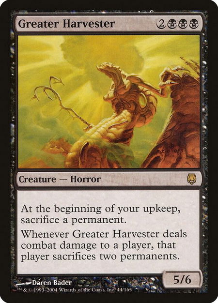 Greater Harvester - Darksteel Magic: The Gathering trading card