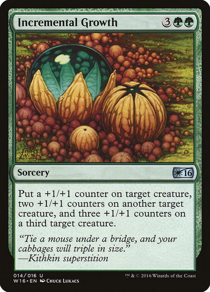 Incremental Growth trading card from Welcome Deck 2016 Incremental Growth - Welcome Deck 2016 Magic: The Gathering trading card