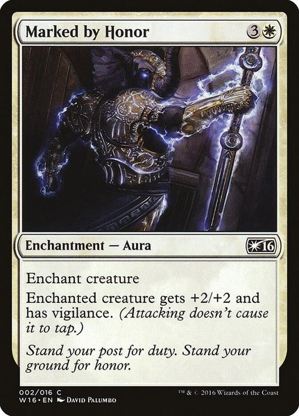 Marked by Honor trading card from Welcome Deck 2016 Marked by Honor - Welcome Deck 2016 Magic: The Gathering trading card