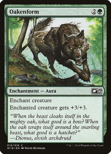 Oakenform trading card from Welcome Deck 2016 Oakenform - Welcome Deck 2016 Magic: The Gathering trading card