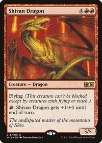 Shivan Dragon - Welcome Deck 2016 (W16) #13 - Rare Magic: The Gathering Trading Card