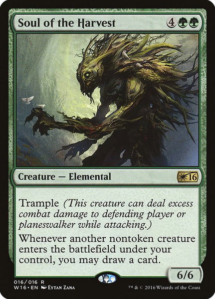 Soul of the Harvest trading card from Welcome Deck 2016 Soul of the Harvest - Welcome Deck 2016 Magic: The Gathering trading card