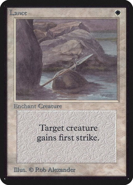 Lance trading card from Alpha Edition Lance - Alpha Edition Magic: The Gathering trading card