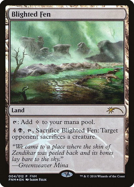 Blighted Fen - FNM Promos Magic: The Gathering trading card
