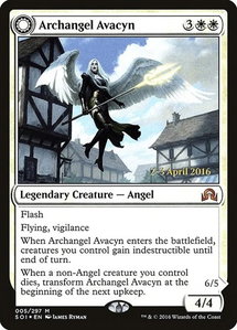 Archangel Avacyn - Prerelease Cards (PRE) #5s - Mythic Rare Magic: The Gathering Trading Card