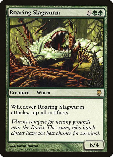 Roaring Slagwurm - Darksteel Magic: The Gathering trading card