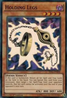 Holding Legs trading card from Millennium Pack Holding Legs - Millennium Pack YuGiOh trading card