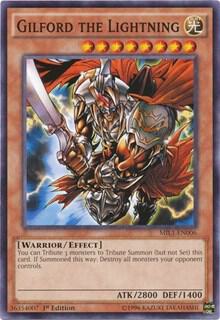 Gilford the Lightning trading card from Millennium Pack Gilford the Lightning - Millennium Pack YuGiOh trading card