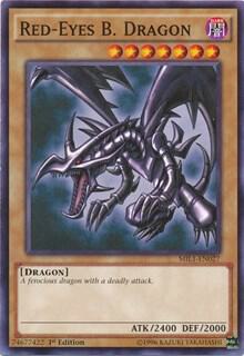 Red-Eyes B. Dragon trading card from Millennium Pack Red-Eyes B. Dragon - Millennium Pack YuGiOh trading card