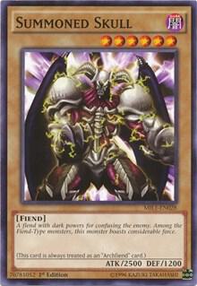 Summoned Skull trading card from Millennium Pack Summoned Skull - Millennium Pack YuGiOh trading card