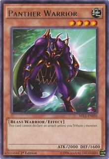 Panther Warrior trading card from Millennium Pack Panther Warrior - Millennium Pack YuGiOh trading card