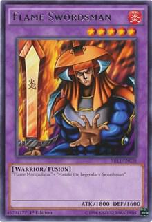 Flame Swordsman trading card from Millennium Pack Flame Swordsman - Millennium Pack YuGiOh trading card