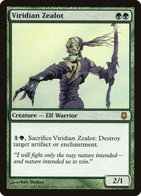 Viridian Zealot - Darksteel (DST) #90 - Rare Magic: The Gathering Trading Card