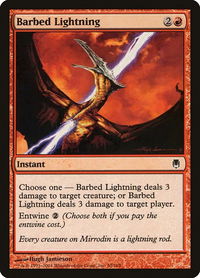 Barbed Lightning - Darksteel (DST) #55 - Common Magic: The Gathering Trading Card