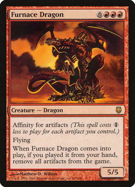 Furnace Dragon - Darksteel Magic: The Gathering trading card
